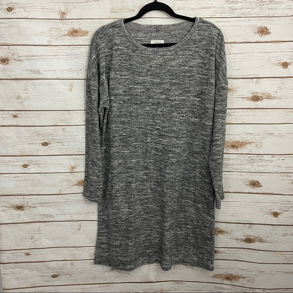 Lou & Grey Gray Terry Cloth Shirt Dress